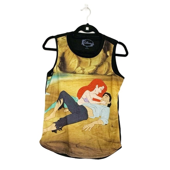 Disney Ariel The Little Mermaid Prince Eric Beach Tank Top Size Small Juniors - Picture 5 of 10